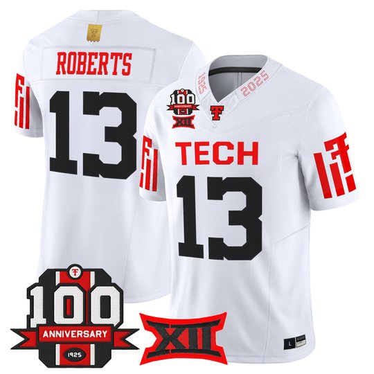 Men's Texas Tech Red Raiders 2025 Vapor Limited Jersey - 100th Anniversary Patch - All Stitched
