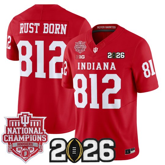 Men's Indiana Hoosiers 2025 National Champions & 2026 CFP Final Patch Vapor Limited Jersey - All Stitched
