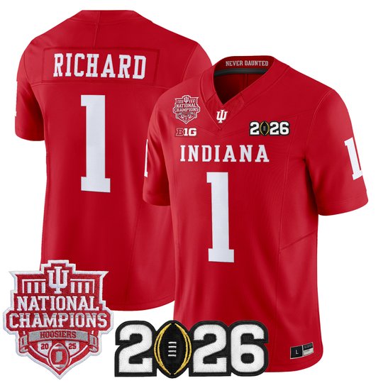 Men's Indiana Hoosiers 2025 National Champions & 2026 CFP Final Patch Vapor Limited Jersey - All Stitched