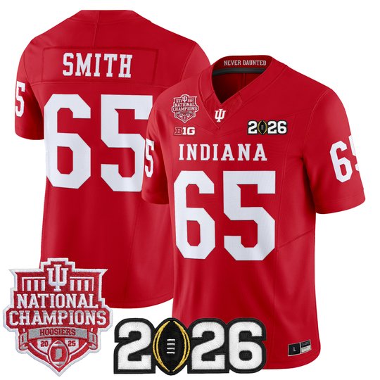 Men's Indiana Hoosiers 2025 National Champions & 2026 CFP Final Patch Vapor Limited Jersey - All Stitched