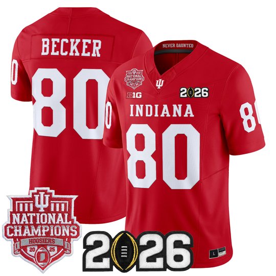 Men's Indiana Hoosiers 2025 National Champions & 2026 CFP Final Patch Vapor Limited Jersey - All Stitched