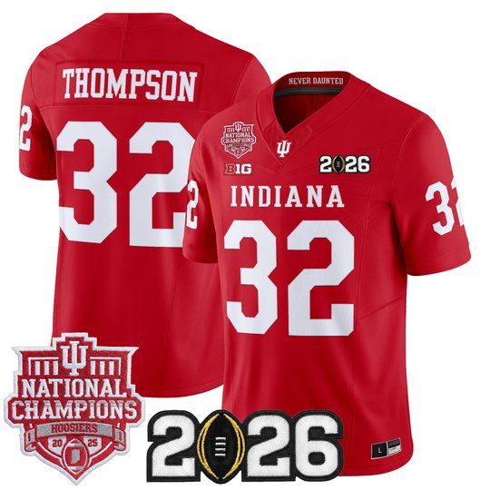 Men's Indiana Hoosiers 2025 National Champions & 2026 CFP Final Patch Vapor Limited Jersey - All Stitched