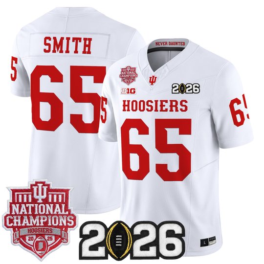 Men's Indiana Hoosiers 2025 National Champions & 2026 CFP Final Patch Vapor Limited Jersey - All Stitched