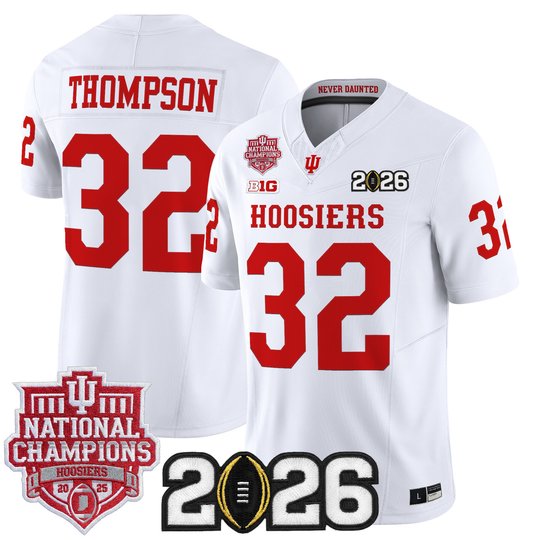 Men's Indiana Hoosiers 2025 National Champions & 2026 CFP Final Patch Vapor Limited Jersey - All Stitched