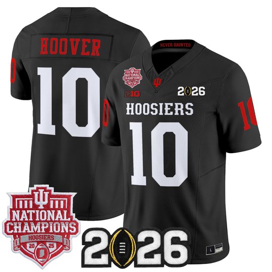 Men's Indiana Hoosiers 2025 National Champions & 2026 CFP Final Patch Vapor Limited Jersey - All Stitched