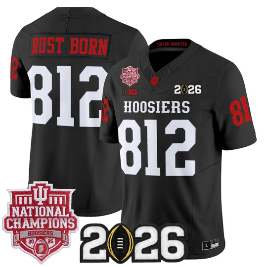 Men's Indiana Hoosiers 2025 National Champions & 2026 CFP Final Patch Vapor Limited Jersey - All Stitched