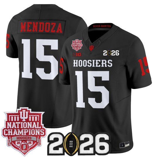 Men's Indiana Hoosiers 2025 National Champions & 2026 CFP Final Patch Vapor Limited Jersey - All Stitched