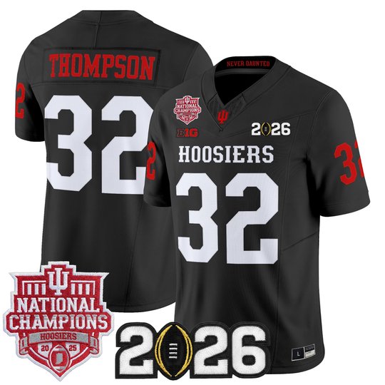 Men's Indiana Hoosiers 2025 National Champions & 2026 CFP Final Patch Vapor Limited Jersey - All Stitched