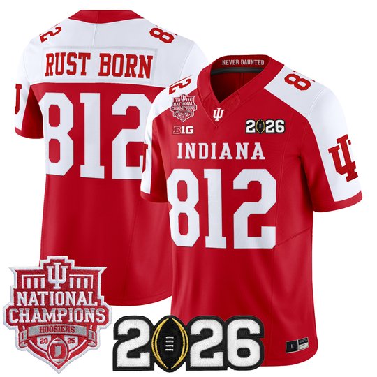 Men's Indiana Hoosiers 2025 National Champions & 2026 CFP Final Patch Vapor Limited Jersey - All Stitched