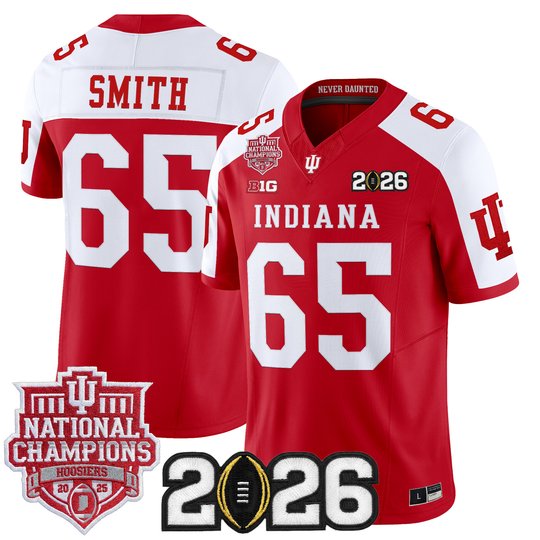 Men's Indiana Hoosiers 2025 National Champions & 2026 CFP Final Patch Vapor Limited Jersey - All Stitched
