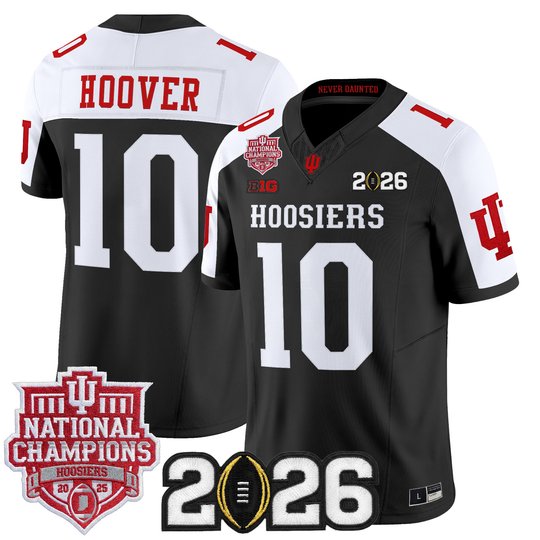 Men's Indiana Hoosiers 2025 National Champions & 2026 CFP Final Patch Vapor Limited Jersey - All Stitched
