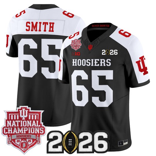Men's Indiana Hoosiers 2025 National Champions & 2026 CFP Final Patch Vapor Limited Jersey - All Stitched