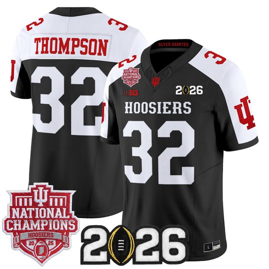 Men's Indiana Hoosiers 2025 National Champions & 2026 CFP Final Patch Vapor Limited Jersey - All Stitched