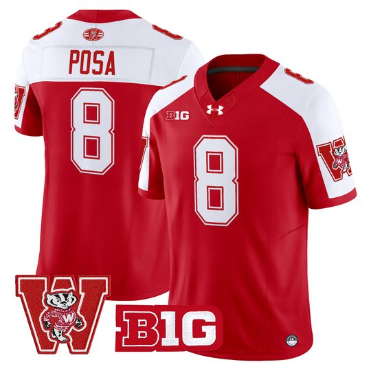 Men's Wisconsin Badgers Throwback Vapor Limited Jersey - All Stitched