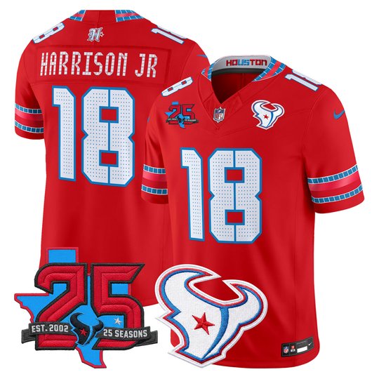 Men's Houston Texans 2026 "Rivalries" Vapor Limited Jersey - 25th Year Anniversary Patch - All Stitched