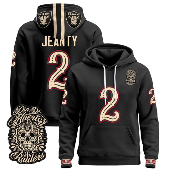 Men's Las Vegas Raiders Día de los Muertos Premium Pullover Hoodie - All Stitched