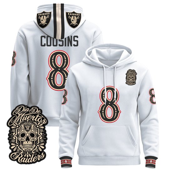 Men's Las Vegas Raiders Día de los Muertos Premium Pullover Hoodie - All Stitched