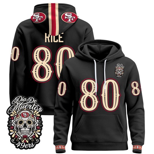 Men's San Francisco 49ers Día de los Muertos Premium Pullover Hoodie - All Stitched