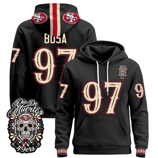 Men's San Francisco 49ers Día de los Muertos Premium Pullover Hoodie - All Stitched