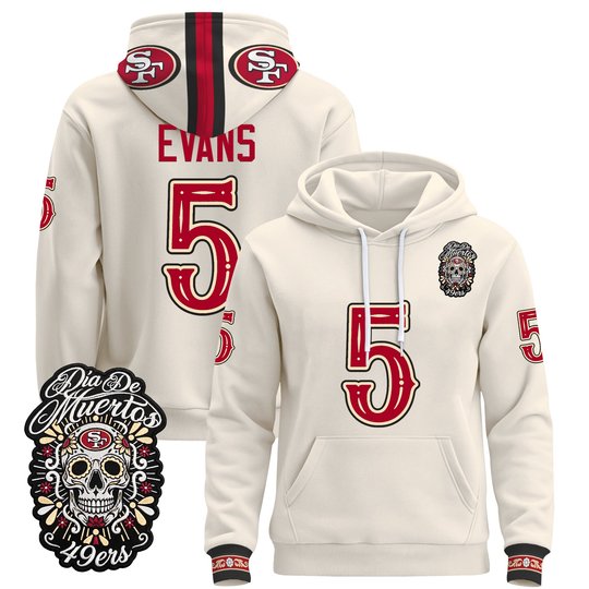 Men's San Francisco 49ers Día de los Muertos Premium Pullover Hoodie - All Stitched