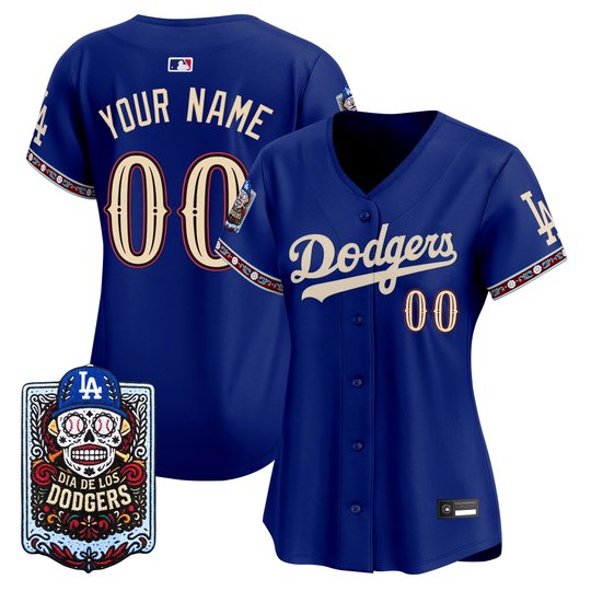 Los Angeles Dodgers Día de los Muertos Vapor Premier Limited Custom Jersey - Stitched