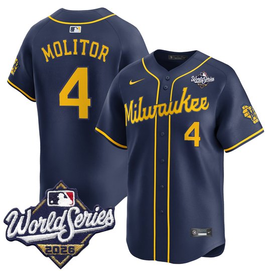 Men's Milwaukee Brewers 2026 World Series Vapor Premier Limited Jersey V2 - All Stitched