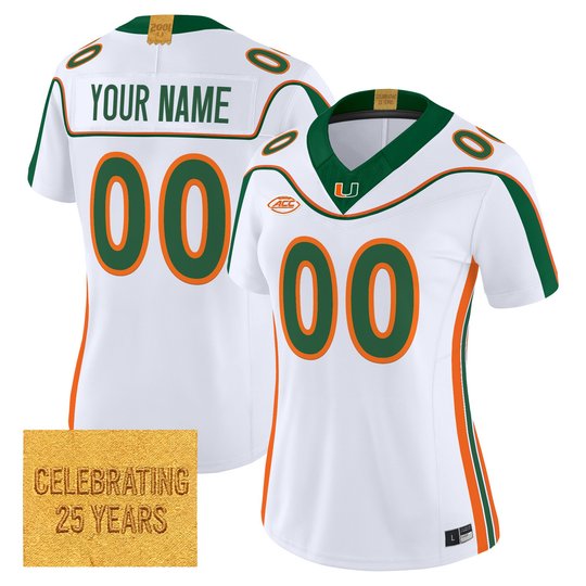 Miami Hurricanes 2001 Throwback Vapor Limited Custom Jersey - All Stitched