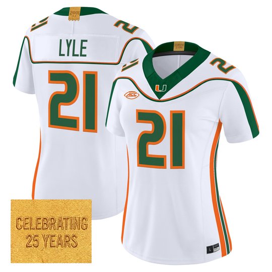 Women's Miami Hurricanes 2001 Throwback Vapor Limited Jersey - All Stitched