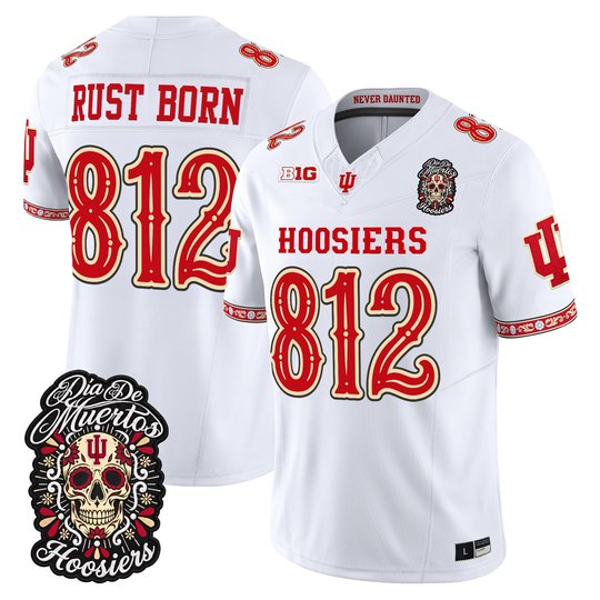 Men's Indiana Hoosiers Día de los Muertos Vapor Limited Jersey - All Stitched