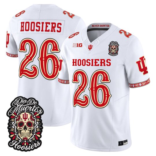 Men's Indiana Hoosiers Día de los Muertos Vapor Limited Jersey - All Stitched