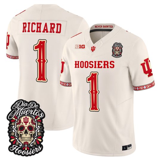 Men's Indiana Hoosiers Día de los Muertos Vapor Limited Jersey - All Stitched