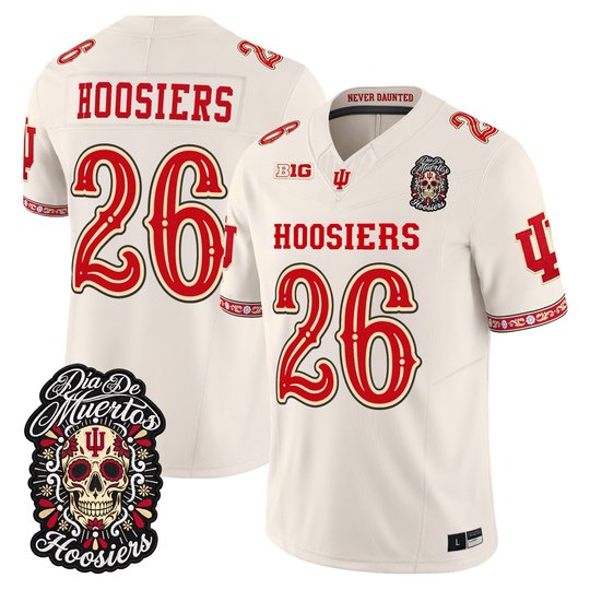 Men's Indiana Hoosiers Día de los Muertos Vapor Limited Jersey - All Stitched