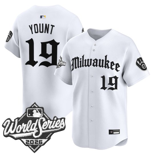 Men's Milwaukee Brewers 2026 World Series Vapor Premier Limited Jersey - Gothic Edition - All Stitched