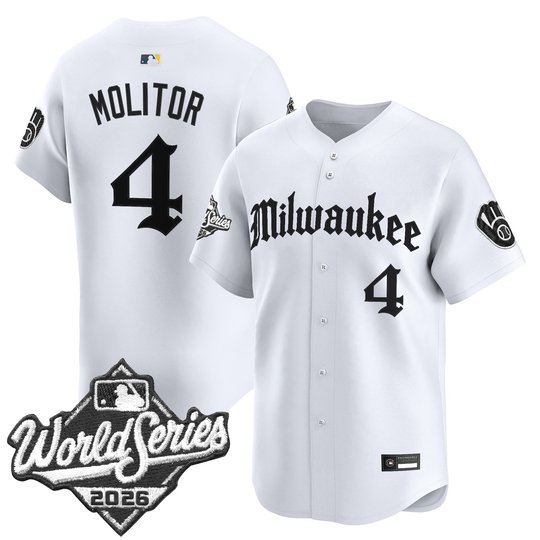 Men's Milwaukee Brewers 2026 World Series Vapor Premier Limited Jersey - Gothic Edition - All Stitched