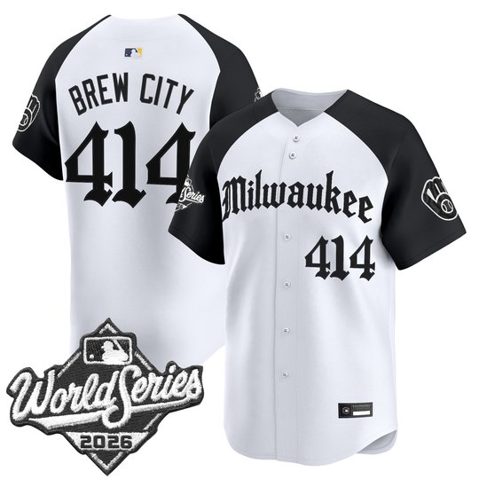 Men's Milwaukee Brewers 2026 World Series Vapor Premier Limited Jersey - Gothic Edition - All Stitched