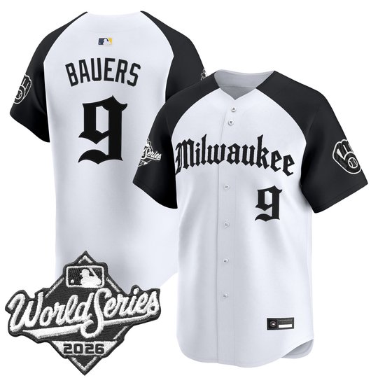 Men's Milwaukee Brewers 2026 World Series Vapor Premier Limited Jersey - Gothic Edition - All Stitched