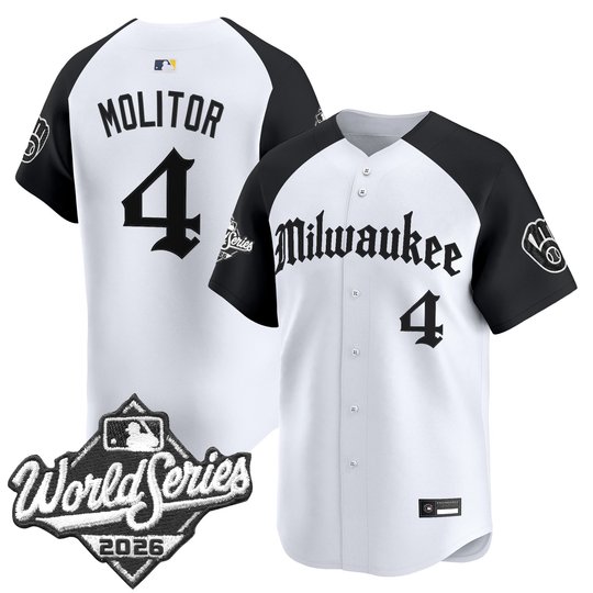 Men's Milwaukee Brewers 2026 World Series Vapor Premier Limited Jersey - Gothic Edition - All Stitched