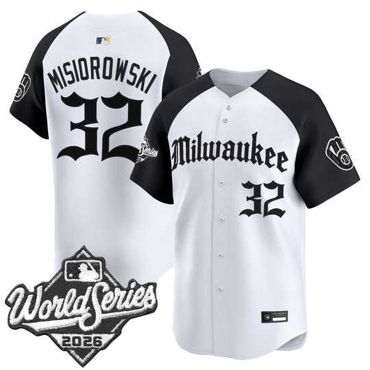 Men's Milwaukee Brewers 2026 World Series Vapor Premier Limited Jersey - Gothic Edition - All Stitched