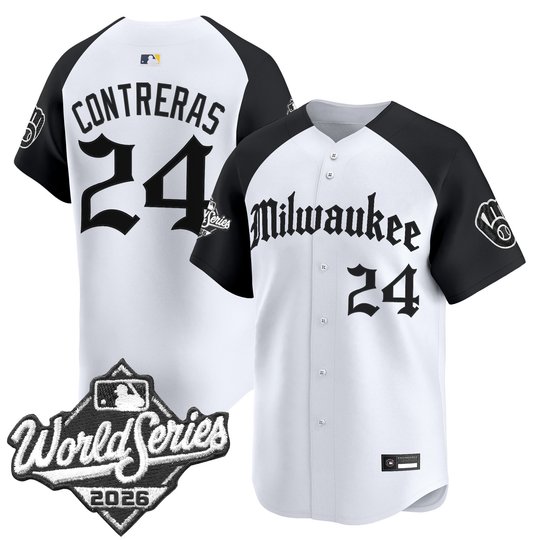 Men's Milwaukee Brewers 2026 World Series Vapor Premier Limited Jersey - Gothic Edition - All Stitched