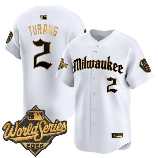 Men's Milwaukee Brewers 2026 World Series Vapor Premier Limited Jersey - Gothic Edition - All Stitched