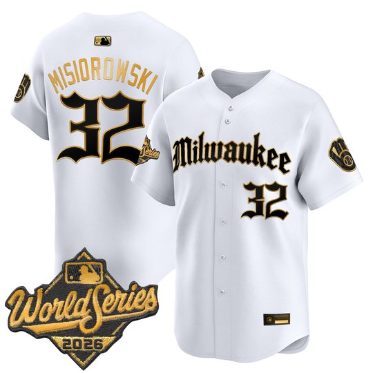 Men's Milwaukee Brewers 2026 World Series Vapor Premier Limited Jersey - Gothic Edition - All Stitched