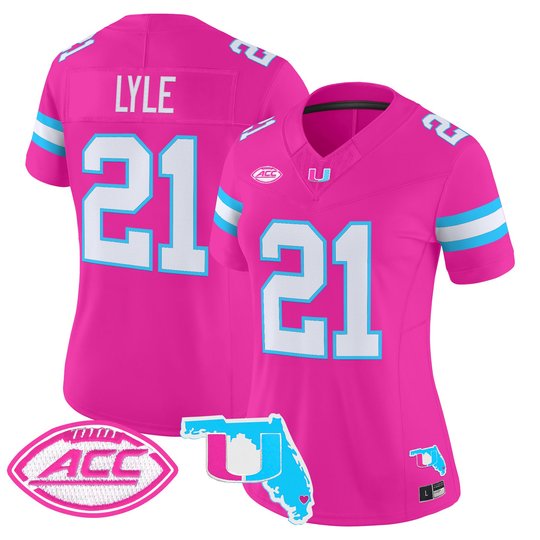 Women's Miami Hurricanes Vice City Vapor Limited Jersey - All Stitched