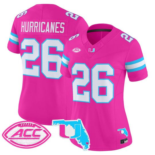 Women's Miami Hurricanes Vice City Vapor Limited Jersey - All Stitched