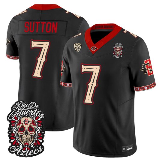 Men's San Diego State Aztecs Día de los Muertos Vapor Limited Jersey - All Stitched
