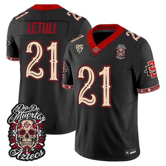 Men's San Diego State Aztecs Día de los Muertos Vapor Limited Jersey - All Stitched