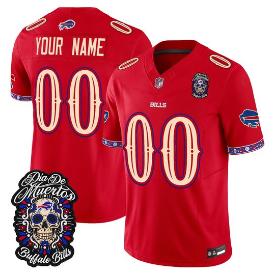 Buffalo Bills Día de los Muertos Vapor Limited Custom Jersey - All Stitched