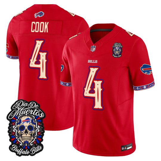 Men's Buffalo Bills Día de los Muertos Vapor Limited Jersey - All Stitched