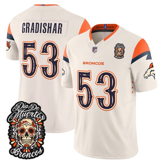 Men's Denver Broncos Día de los Muertos Vapor Limited Jersey - All Stitched