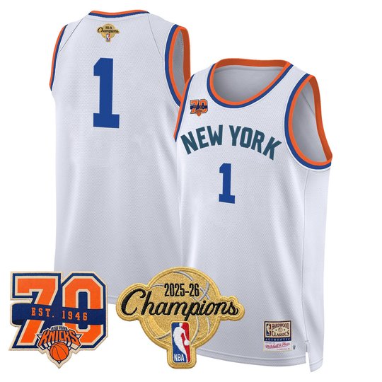 New York Knicks 2026 Finals Swingman Jersey - 70th Anniversary patch - All Stitched