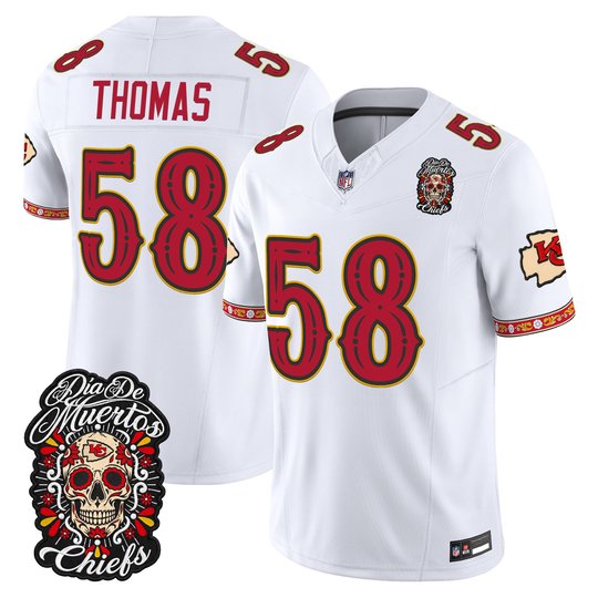 Men's Kansas City Chiefs Día de los Muertos Vapor Limited Jersey - All Stitched